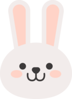 Rabbit face, animal face cute emojis, stickers, emoticons. png