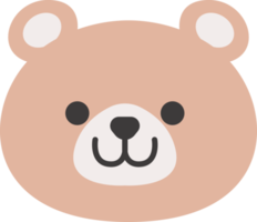 cara de urso, emojis fofos de cara de animal, adesivos, emoticons. png