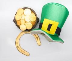 horseshoe galley and saint patrick's day coins photo