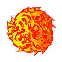 roter und orangefarbener Feuerball, Explosion des Feuerflammenballs png