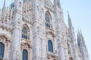 Rooftop of Duomo cathedral, Milan, Italy photo