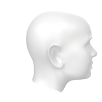 renderização 3D de busto humano png