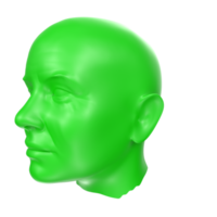 3d renderen van menselijk buste png