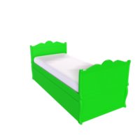 3d tolkning av barn säng png