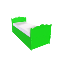 renderização 3D de cama de criança png