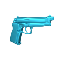 renderização 3D de arma de pistola png