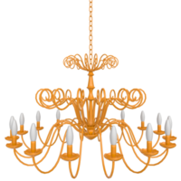 3D Rendering Of Chandelier Object png