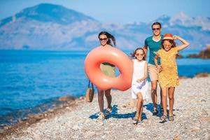 Young family on vacation have a lot of fun photo