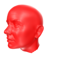 renderização 3D de busto humano png