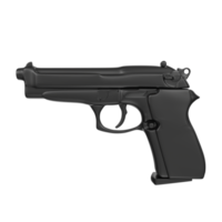 3d tolkning av pistol pistol png