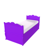 3d tolkning av barn säng png