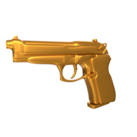 3d tolkning av pistol pistol png