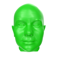 representación 3d del busto humano png