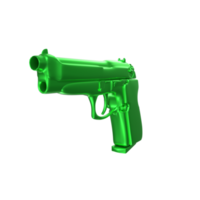 renderização 3D de arma de pistola png