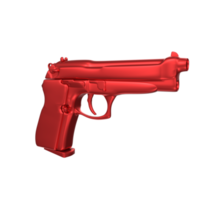 renderização 3D de arma de pistola png