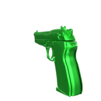 renderização 3D de arma de pistola png