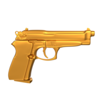 renderização 3D de arma de pistola png