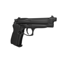 renderização 3D de arma de pistola png