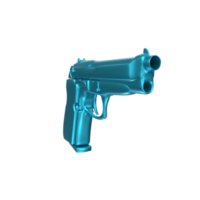 3D Rendering Of Pistol Gun png