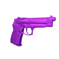 3D Rendering Of Pistol Gun png