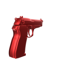 renderização 3D de arma de pistola png