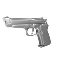 3D Rendering Of Pistol Gun png