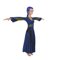 Cartoon girl isolated on background png