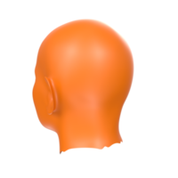 representación 3d del busto humano png