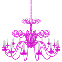 Representación 3d del objeto candelabro png