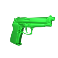 renderização 3D de arma de pistola png