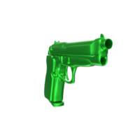 renderização 3D de arma de pistola png