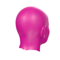 representación 3d del busto humano png