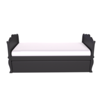 renderização 3D de cama de criança png