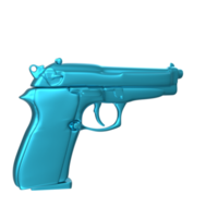 renderização 3D de arma de pistola png