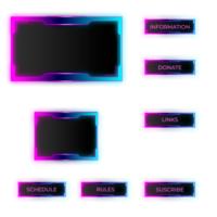 Live Stream template set png