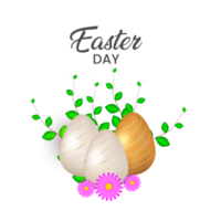 elegant gelukkig Pasen met eieren png