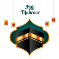 islamic hajj mabroor design enkel stil med kaaba png