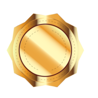 distintivos de ouro selam rótulos de qualidade. selo distintivo de medalha de venda dourado genuíno png