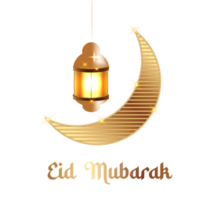 islamic eid mubarak med skön lykta och halvmåne måne png