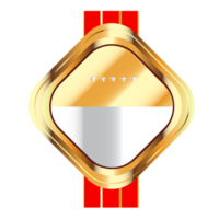 insignias sello etiquetas de calidad con cinta roja venta medalla insignia sello dorado genuino png