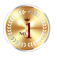 las insignias doradas sellan las etiquetas de calidad. venta medalla insignia sello dorado genuino png