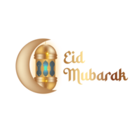 Islamitisch eid mubarak met mooi lantaarn en halve maan maan png