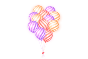 Realistic birthday wish with balloon png