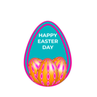 stylish happy easter  with eggs png