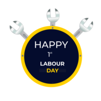 1st may happy international labour day man holding working instrument png