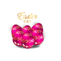 stylish happy easter  with eggs png