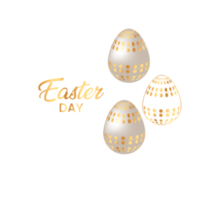 stylish happy easter  with eggs png