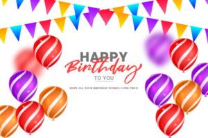 realistico compleanno desiderio con Palloncino png