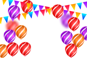 souhait d'anniversaire réaliste avec ballon png