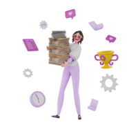 illustration de gestion du temps de rendu 3d png